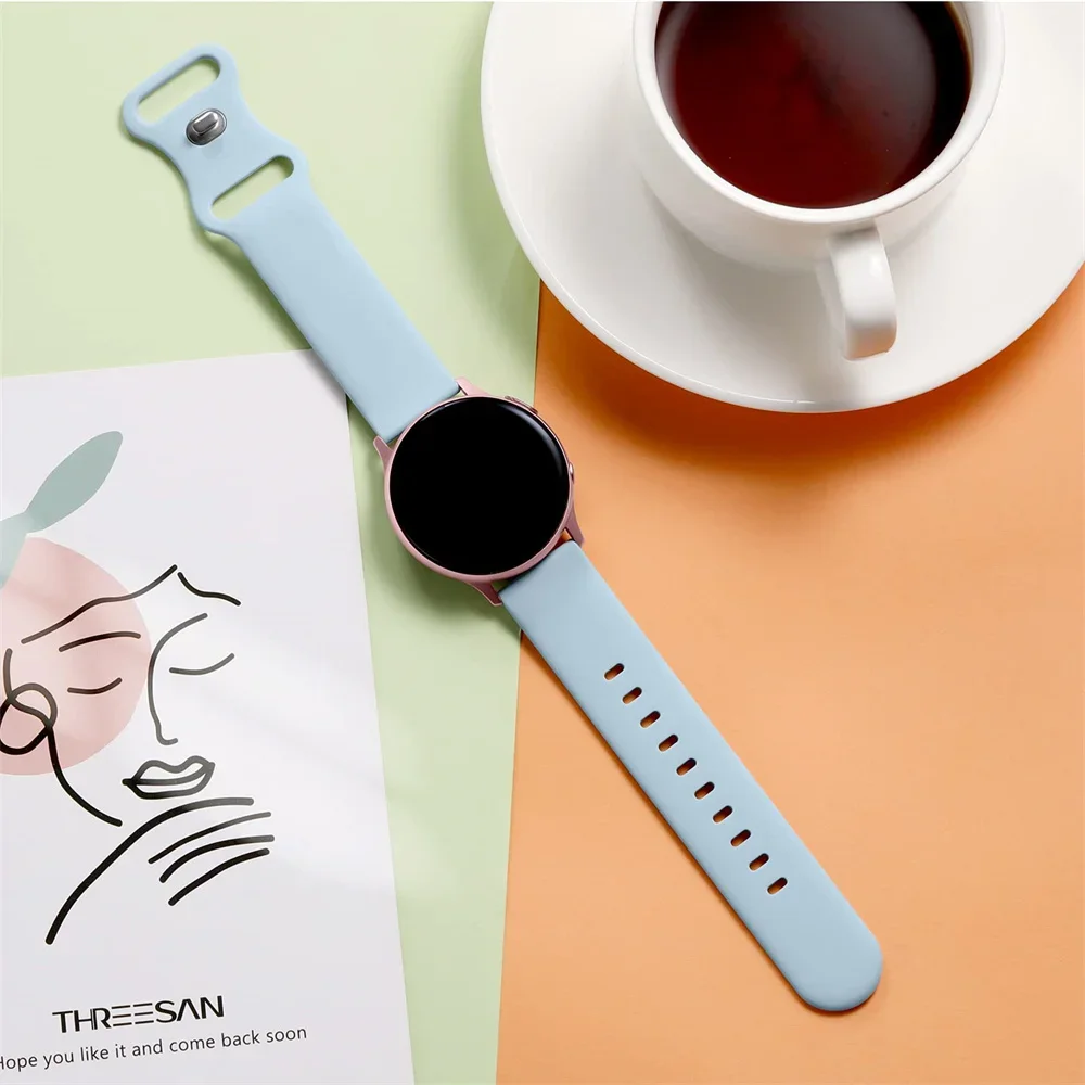 Спортивный ремешок для часов 20 мм для Amazfit GTS 4/4 mini/3/2/2e, силиконовый браслет Soft Correas для amazfit bip 3/3 pro/Bip U-S-lite, ремешки
