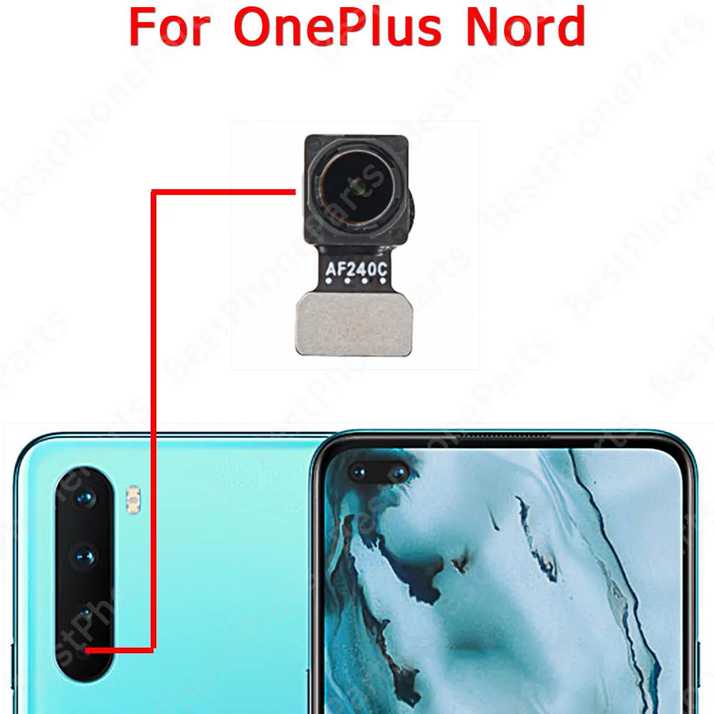 Rear Selfie Camera For Oneplus Nord 2 1+ One Plus 2T 5G Back View Front Backside Camera Module Replacement Spare Parts