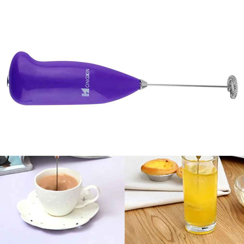 Plastic + Stainless Steel Coffee Milk Drink Electric Whisk Mixer Frother Foamer Kitchen Egg Beater Handheld Kitchen Tools