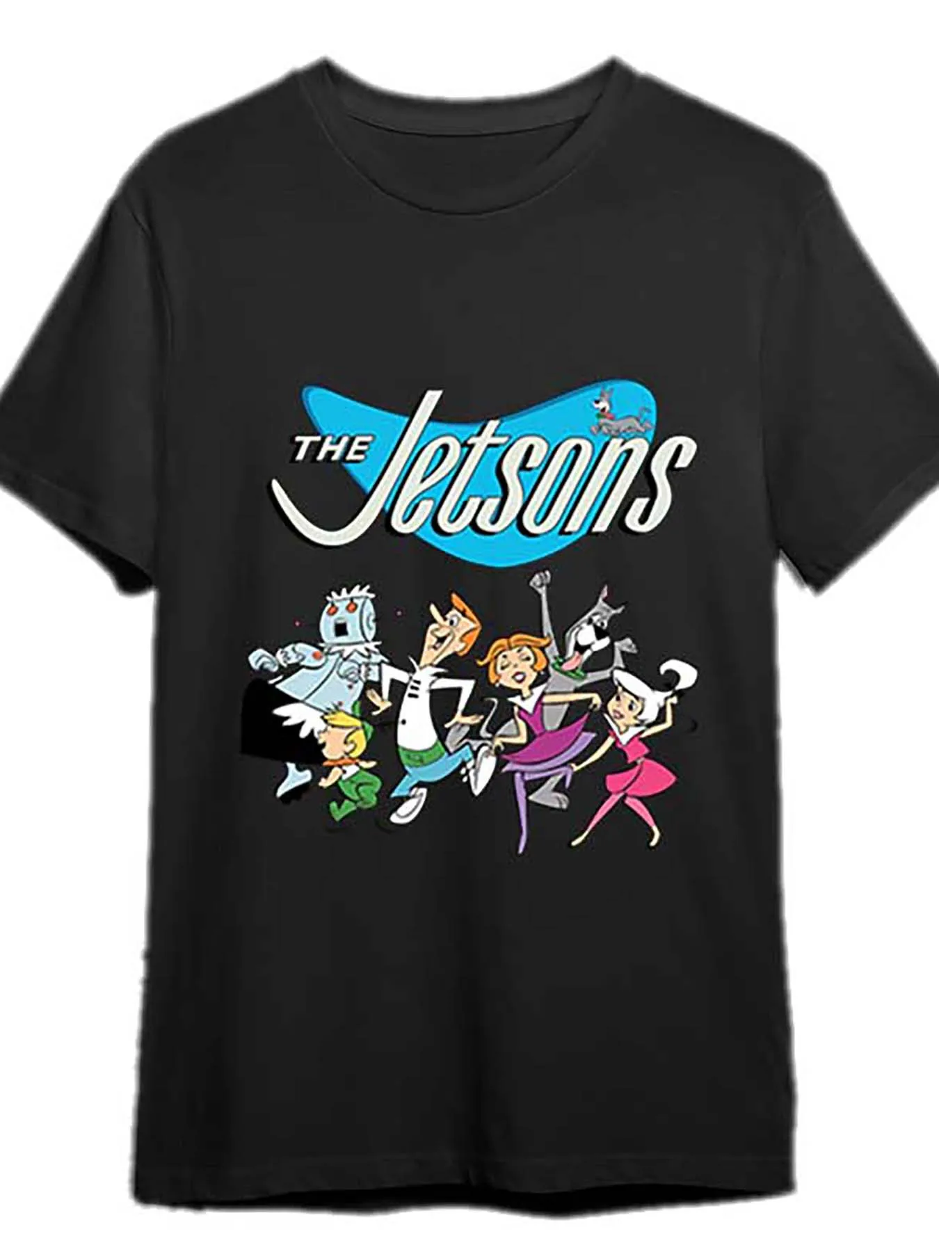 

Jetson T shirt retro 80s 90s cartoon T shirt 334505 fun men s short sleeved pattern T shirt series black PR