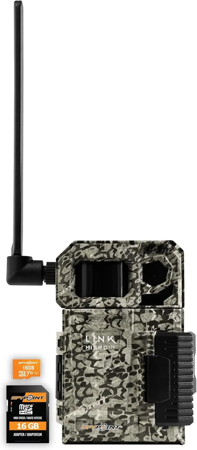 Link-Micro-LTE Cellular Trail Camera with 16 GB Spypoint Micro SD Card (Link-Micro-LTE) 2020 Edition (VZN)