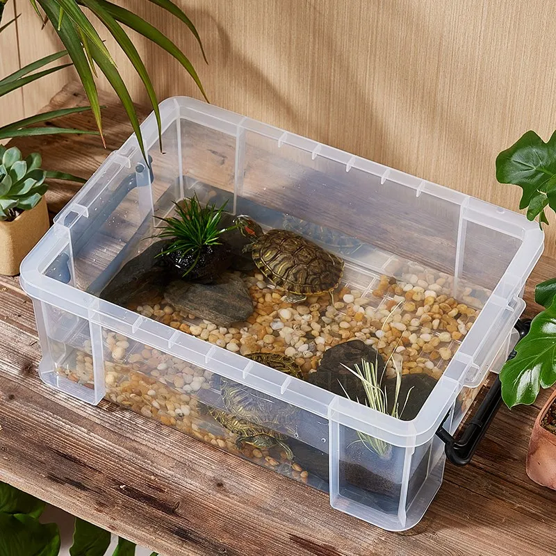 ecological-turtle-aquarium-plastic-breeding-tank-transparent-home-use-filtered-aquarium-large-size-desktop-aquatic-tank