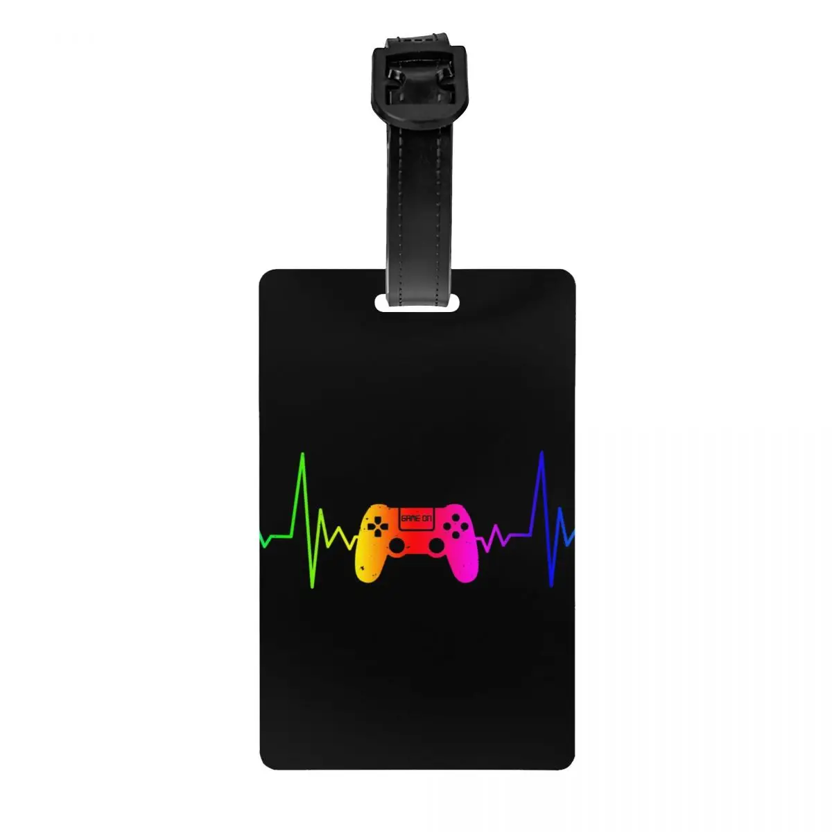 Video Game Controller Heartbeat Luggage Tags for Suitcases Gamer Gaming Privacy Cover Name ID Card