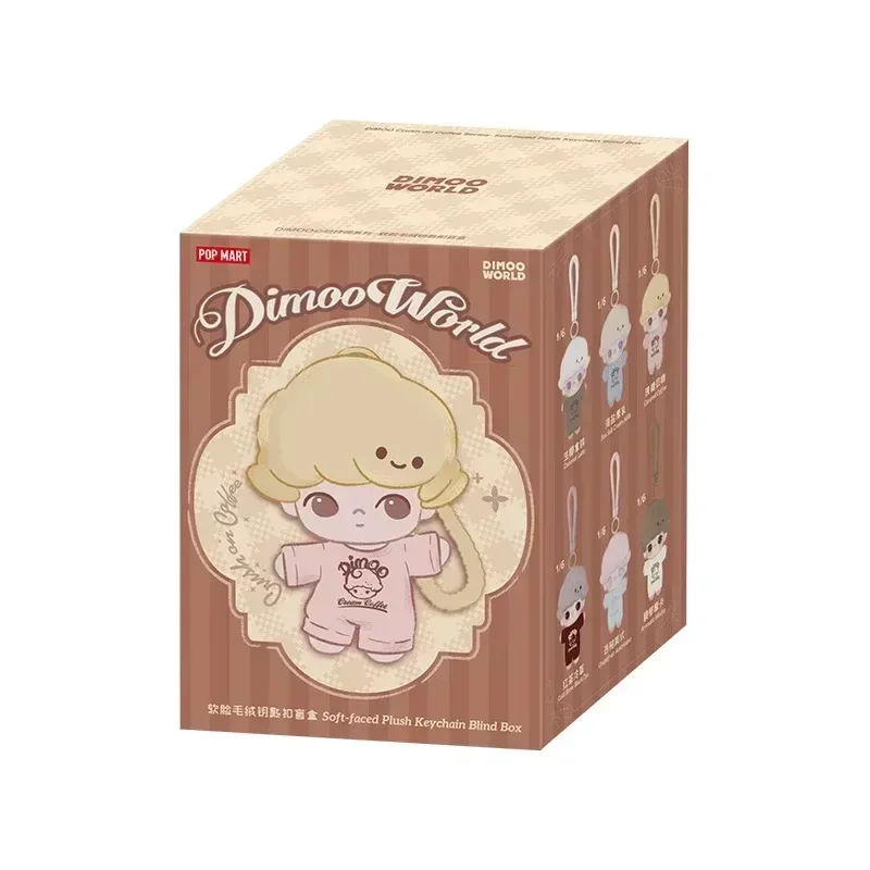 

POP MART DIMOO Crush On Coffee Series Soft-faced Plush Keychain Blind Box Cute Anime Figure Model Birthday Gift For Girls