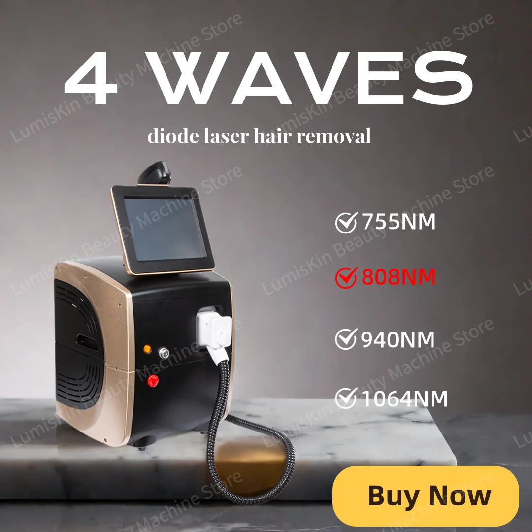 2025 مزيل الشعر بالليزر الاحترافي من التيتانيوم الجليدي 4 الطول الموجي لصالون إزالة الشعر الدائم غير المؤلم العناية بالبشرة الجمالية