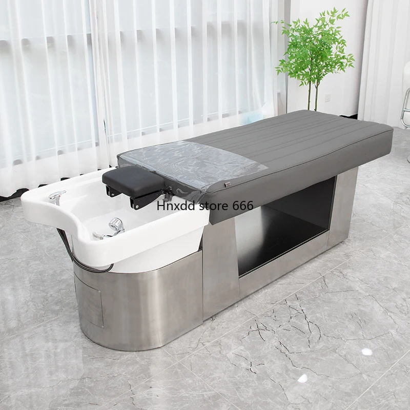 High-grade full-lying beauty massage massage massage fumigation constant temperature water circulation shampoo bed ceramic basin