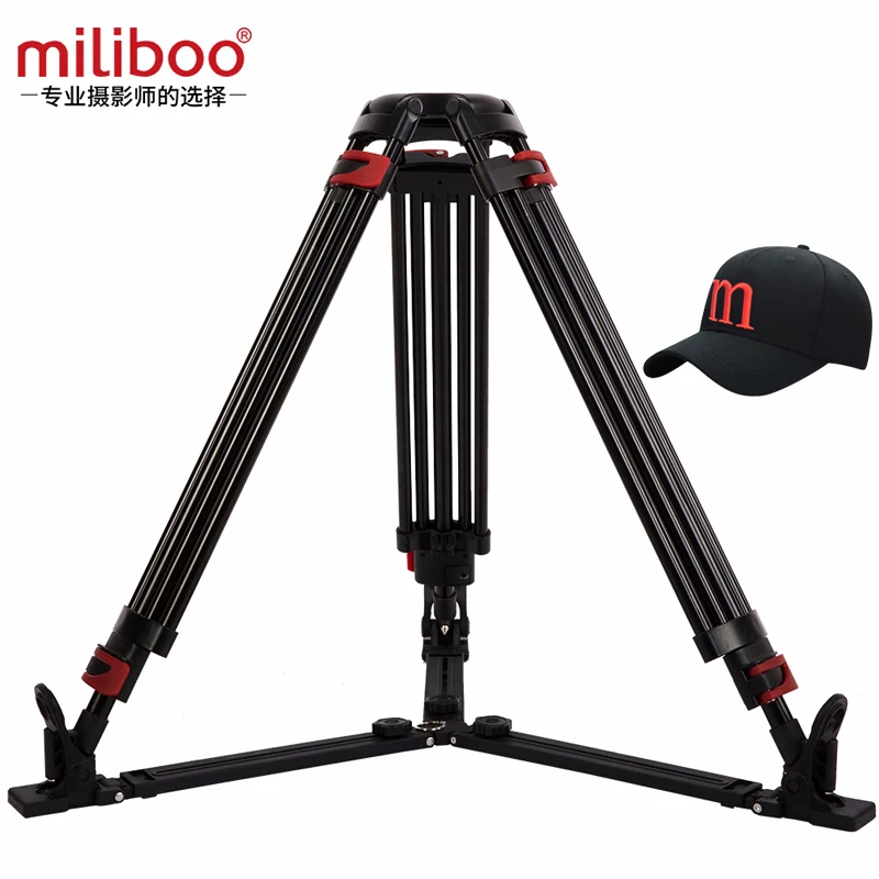 

miliboo MTT609A without head Portable Aluminium Tripod for Professional Camcorder Video Camera/DSLR Stand Ground Extension