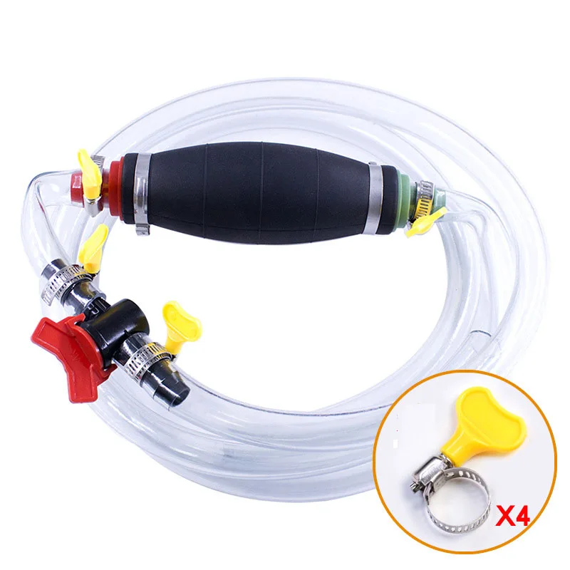 Adjustable PVC Handy Manual Gas Oil Pump Car Fuel Pump Hand Straw Durable For Liquid Gasoline Tuning Fuel Gasoline Diesel Pump