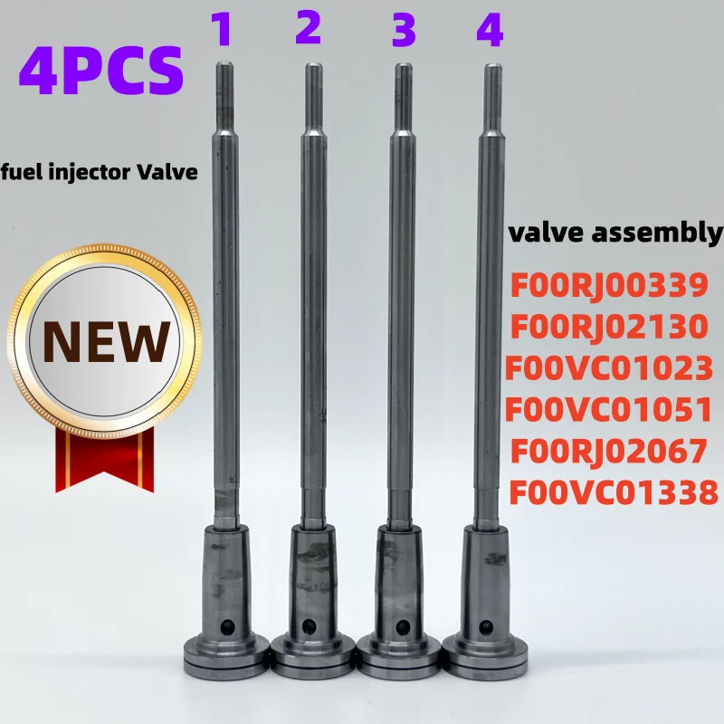 4PCS F00RJ00339 F00RJ02130 F00VC01023 F00VC01051 F00RJ02067 F00VC01338 NEW Valve Car Diesel Fuel Common Rail Injector Nozzle