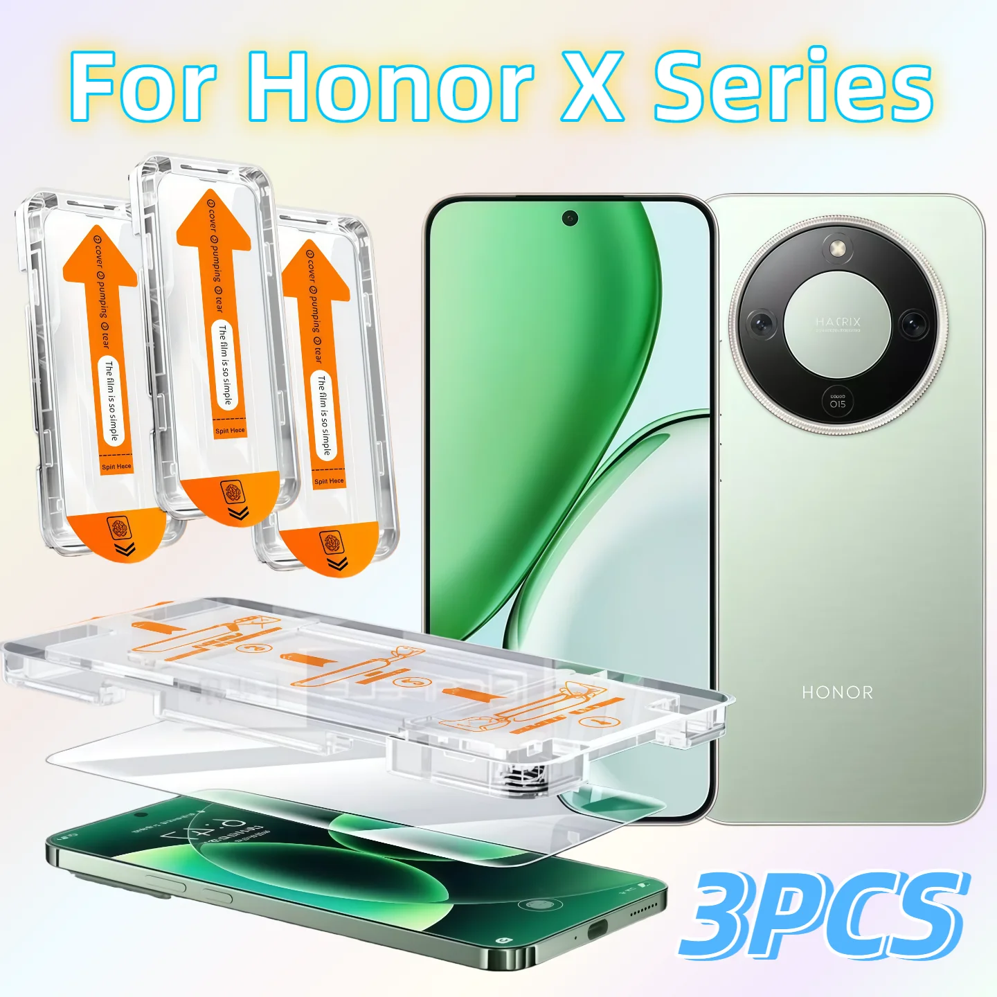 

3PCS HD Tempered Glass Screen Protector for Honor X10/X20/X20SE/X30i/X40i/X40GT/X50i/X50i/X60i/X60GT/X70i/9XPro Protection Kit
