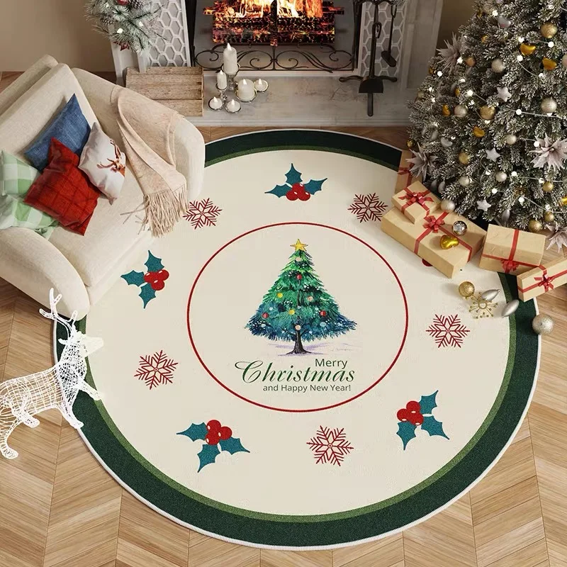 Round Carpet – Anti-Slip Living Room Rug, Sofa Cushion & Tree Base Pad for Holiday Home Decoration