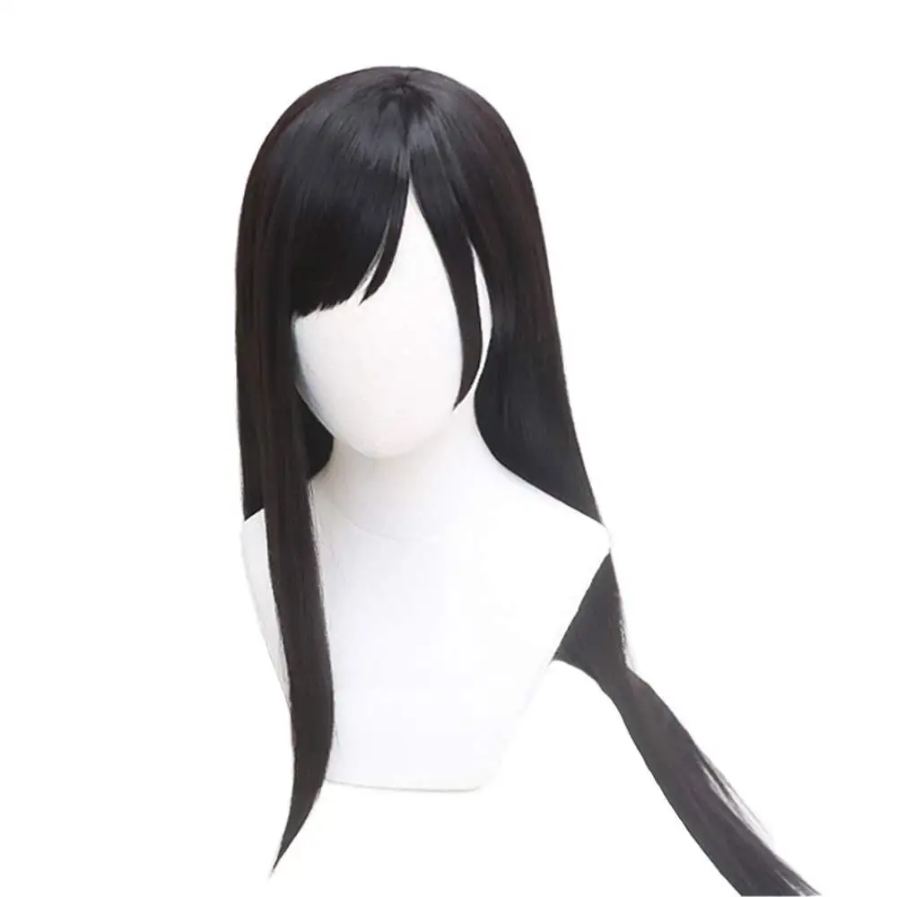 Game Tifa Lockhart Cosplay Wig FF7 Adutl Unisex Long Straight Black Hair Heat Resistant Wigs Halloween Costume Props Accessories