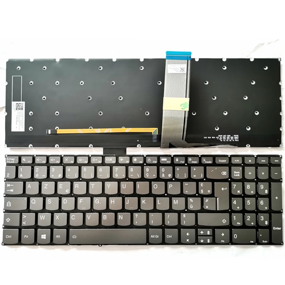 

French Backlit Azerty Keyboard for Lenovo Ideapad 1-15ALC7 1-15AMN7 1-15IAU7 1-15IGL7 Flex 5-16ALC7 5-16IAU7 FR BE