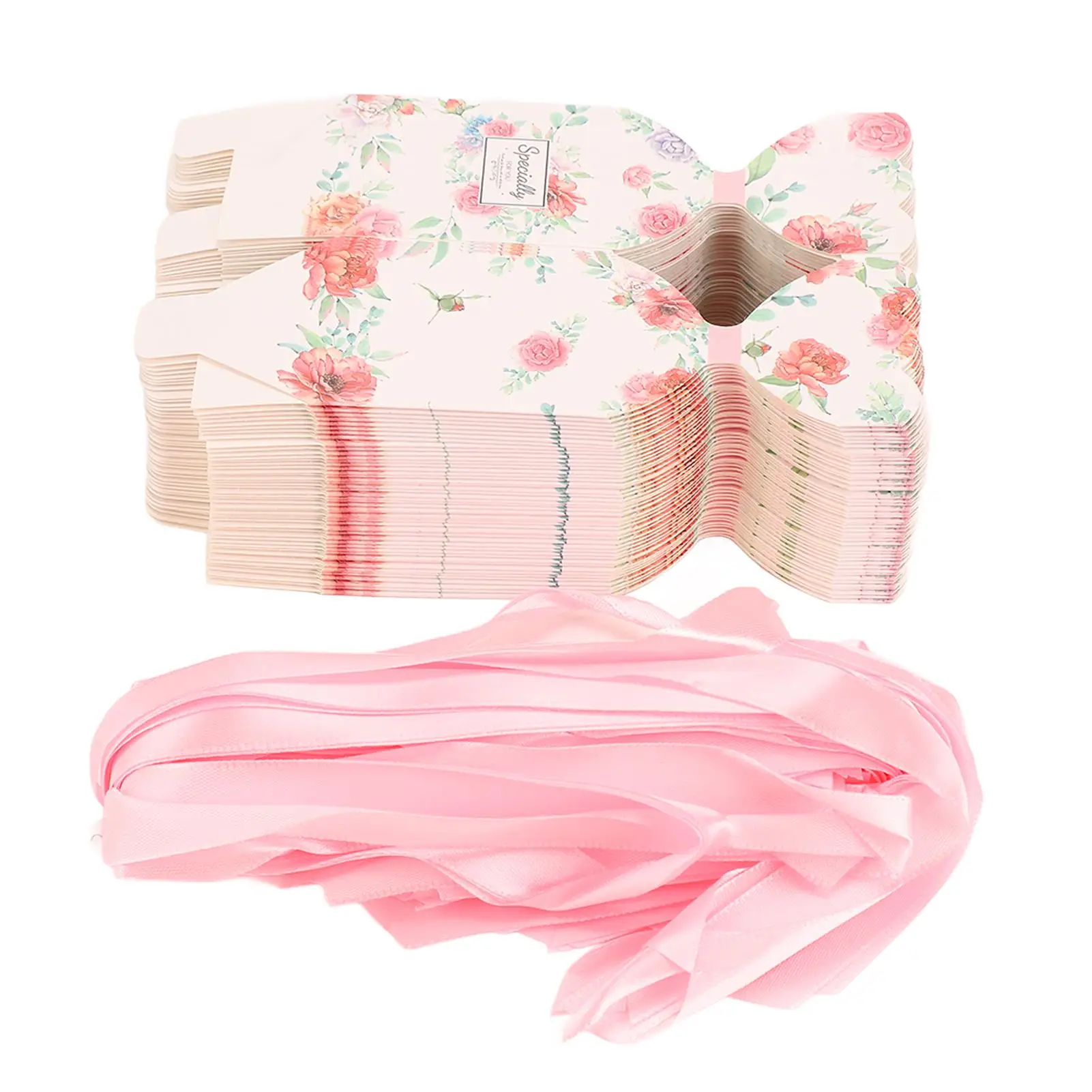 

Eco Friendly Floral Pattern for wedding Favor Gift Boxes with Rope DIY Small Gift Packaging for Bridal Showers and