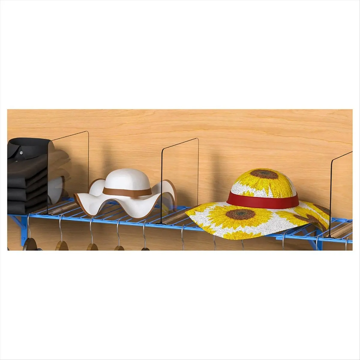 

ABLQ Home 4-пакет акриловых перегородки для полки для организации шкафов — разделитель полки и шкафа для хранения вещей