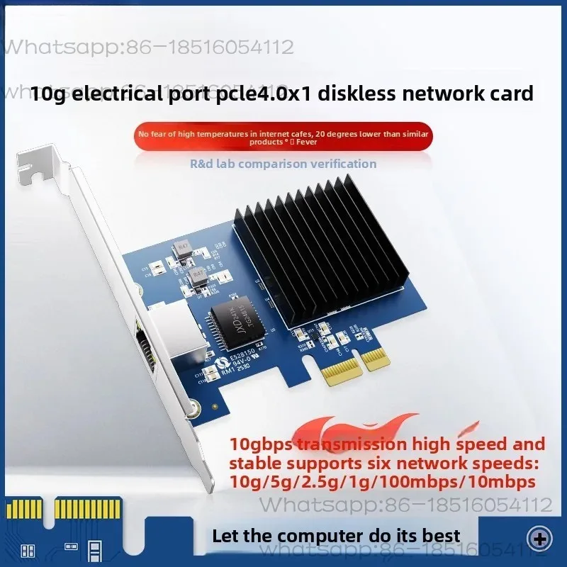 10G PCI-E To RJ45 Network Card RTL8127 Chip Gigabit Ethernet PCI Express Network Card for PC