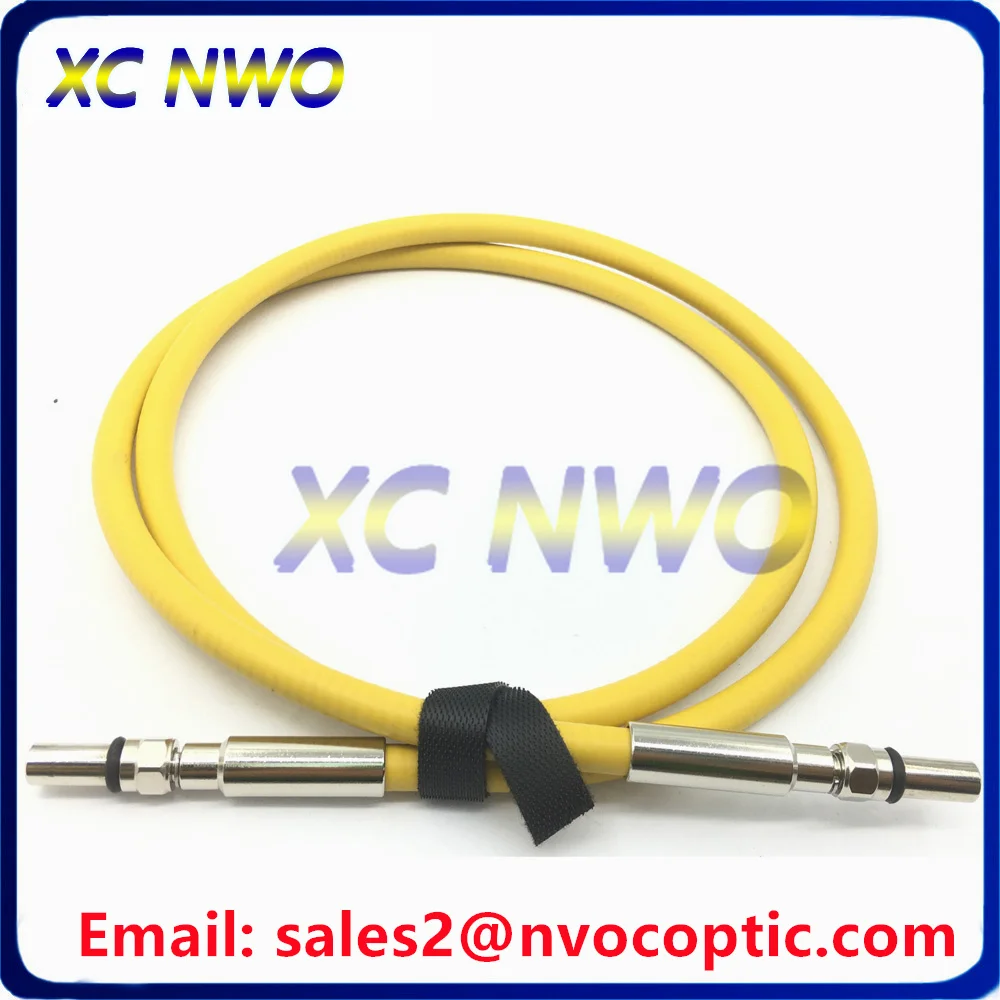 SMA-SMA905 MM 400um(UV-VIS~200-1100nm,~0.22NA) Multimode Silica Core Metal Ferrule 1/2/3/5M 7.0mm Yellow Jacket Fiber Patch Cord