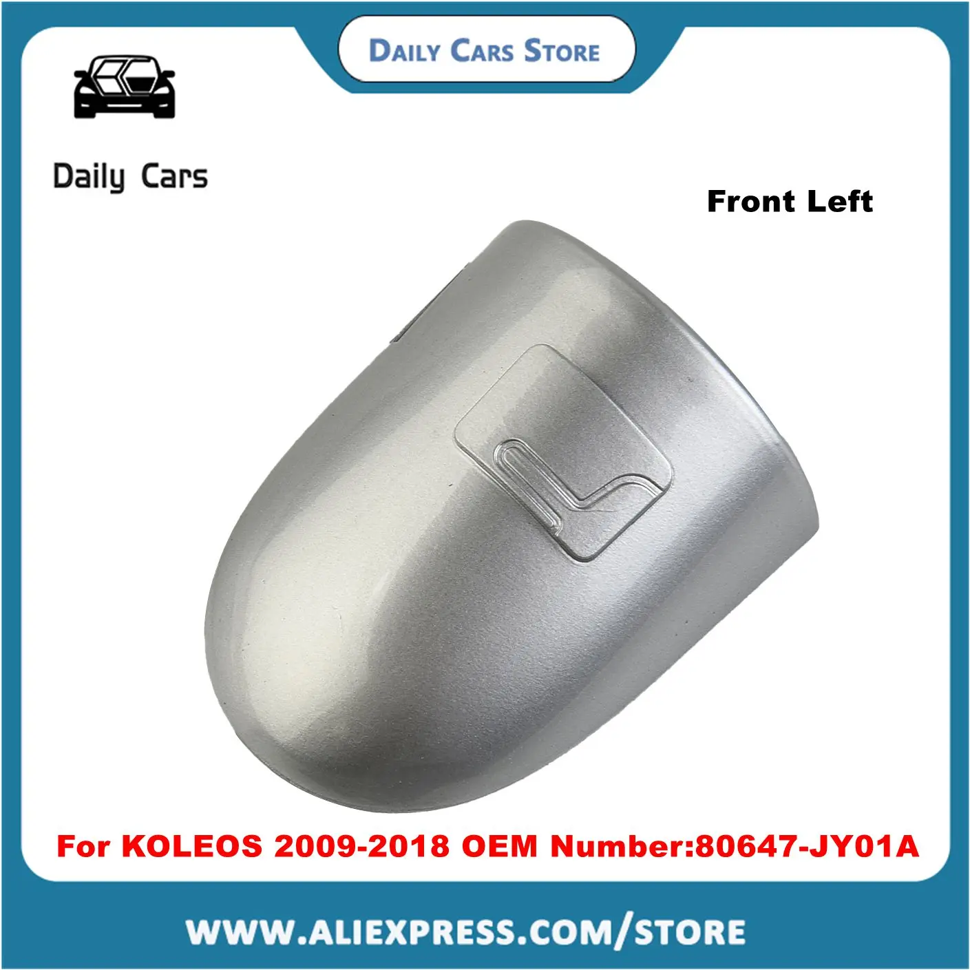 

1x Door Handle Cover Parts Silver Accessories Left Door Plastic For KOLEOS 2009-2018 For Renault Car Accessories