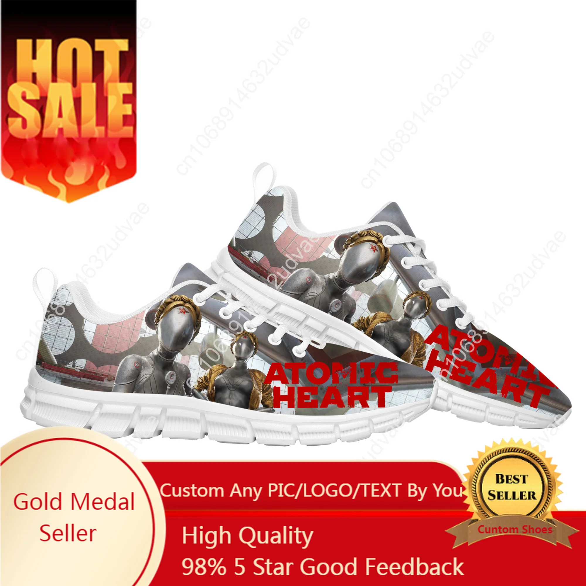

Atomic Heart Sports Shoes Mens Womens Teenager Customized Sneakers Casual Custom Made Shoe High Quality Couple Shoes