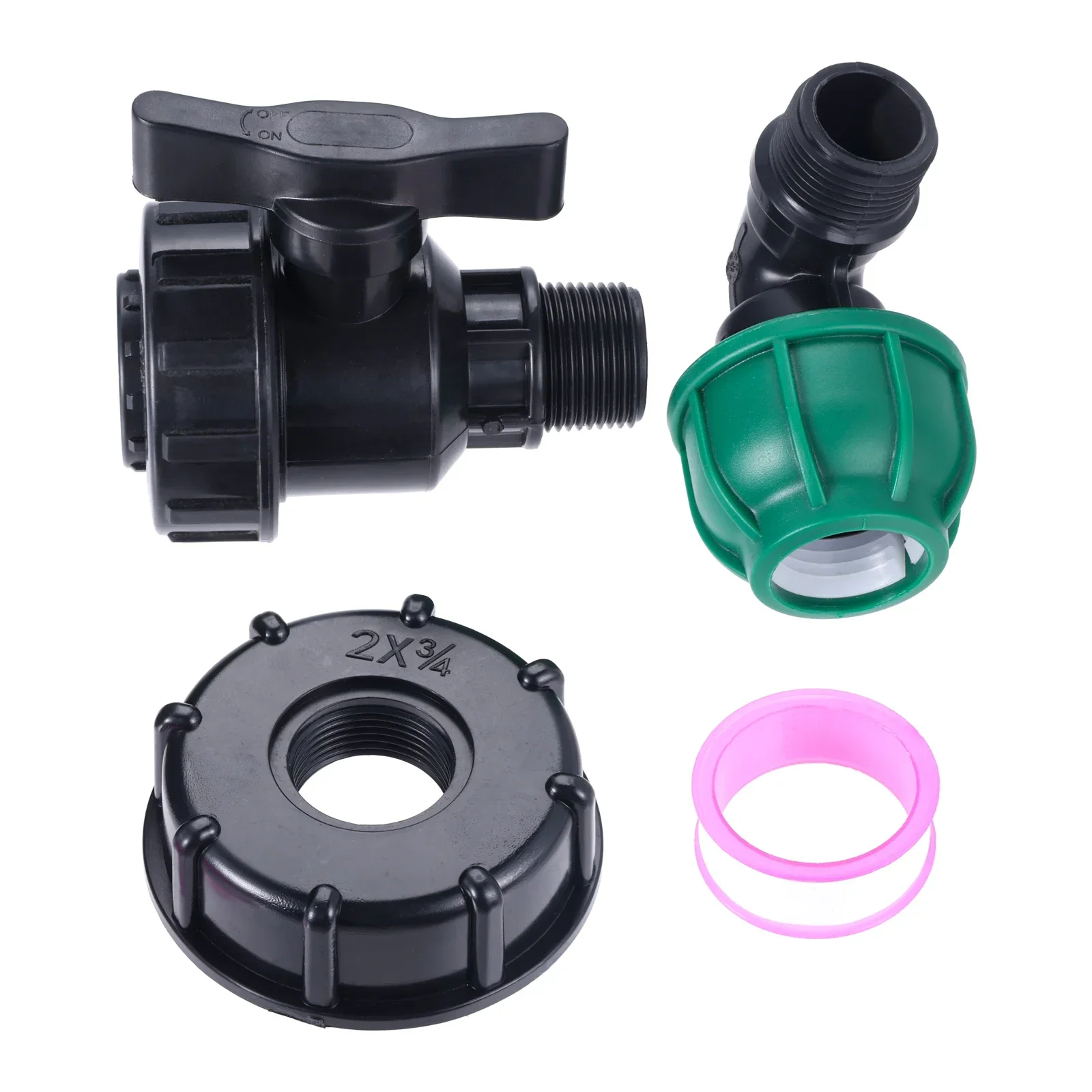 

Water Pipe Fittings S60x6 2" To Mdpe 25mm Elbow + Valve IBC Tank Thread Connector Hose Spigot Adapters Farm Home Garden Backyard