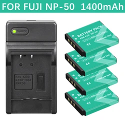 1400mAh NP-50 NP 50 Camera Battery For Fujifilm FinePix XF1 X10 X20 XP100 XP170 F100fd XP200 F70EXR F200EXR + LED Charger