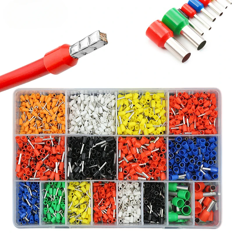 300-2120PCS Box,Wire Insulated Terminator,VE Tubular Crimp Terminals,Block Cord End Connector,Electrical Tube Terminal