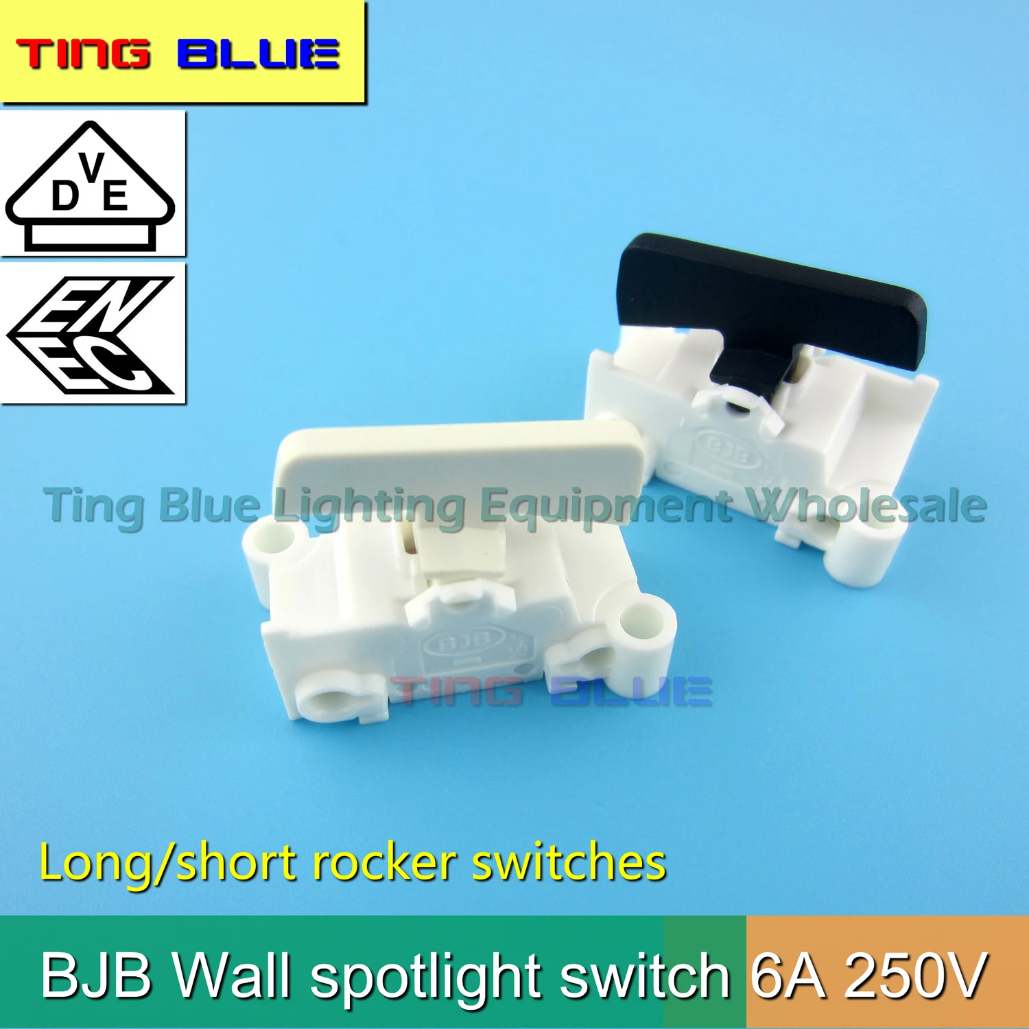 【20pcs】BJB Switch Table Lamp Wall Lamp Floor Light Switch Wall Spotlight Switch 43.409 Blade Switch Rocker Arm Switch 12-250V 6A