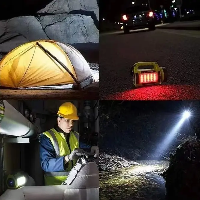 Super Power Portable LED Camping Light Work Light Outdoor Tent Light USB Rechargeable Flashlight Waterproof Lantern Search Light