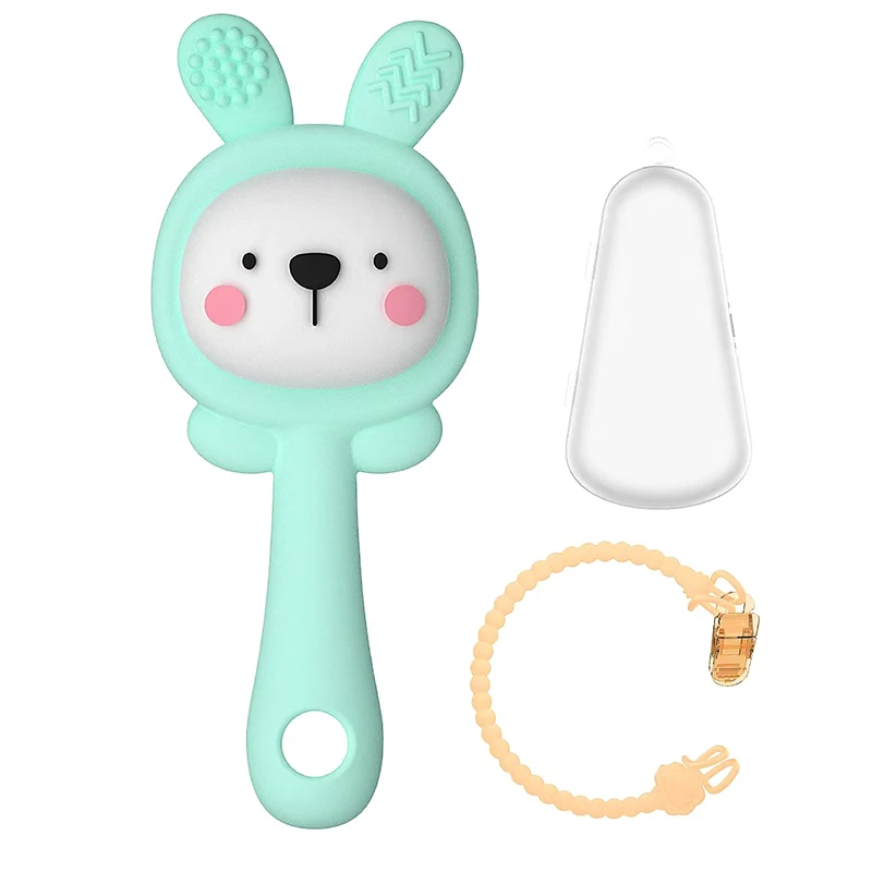 1 Set Campana che suona a mano per neonato può morere l'acqua bollita Martello di sabbia Puntelli per allenamento per l'educazione precoce Campana che suona il bambino Giocattolo del coniglio