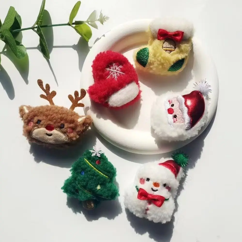 Kawaii pelúcia bonecas natal pingente de pelúcia elk papai noel dos desenhos animados chaveiro macio boneco de neve brinquedo de pelúcia presentes