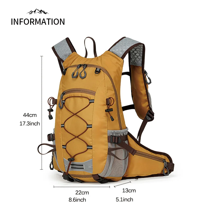 Water-resistant lightweight sports backpack, multifunctional rucksack for cycling, camping and hiking view 2