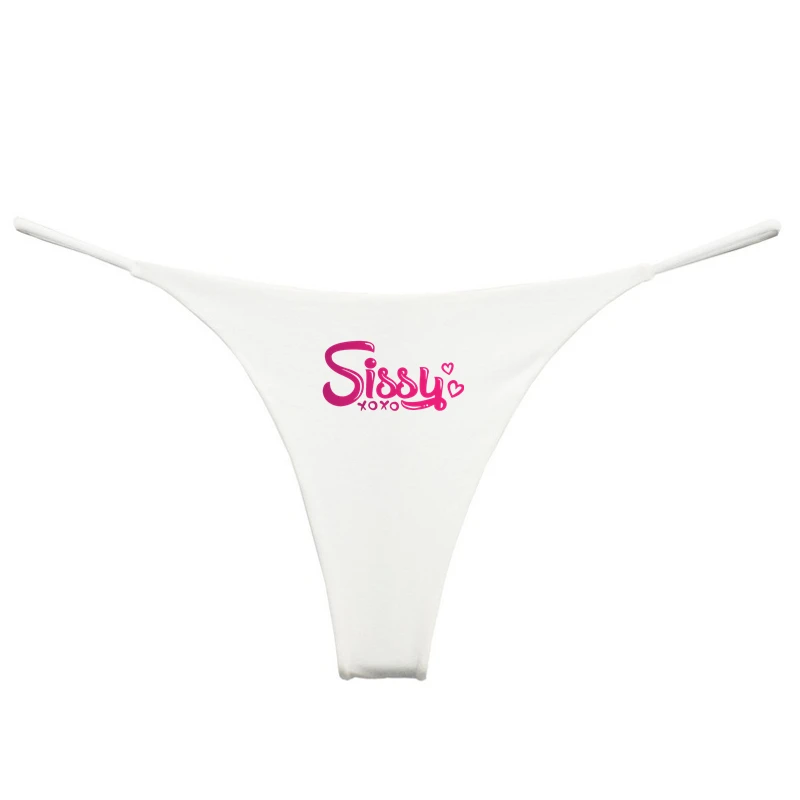 SISSY Sexy Cotton Underwear Double Layer Thin Strap Thong for Women Sports GYM Seamless Ladies Girl Panties Gift for Her