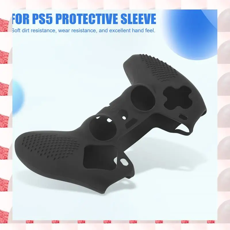 ABGN สําหรับ PS5 เกมคอนโทรลเลอร์ซิลิโคนป้องกันสําหรับ PS5 Non-SLIP Handle COVER