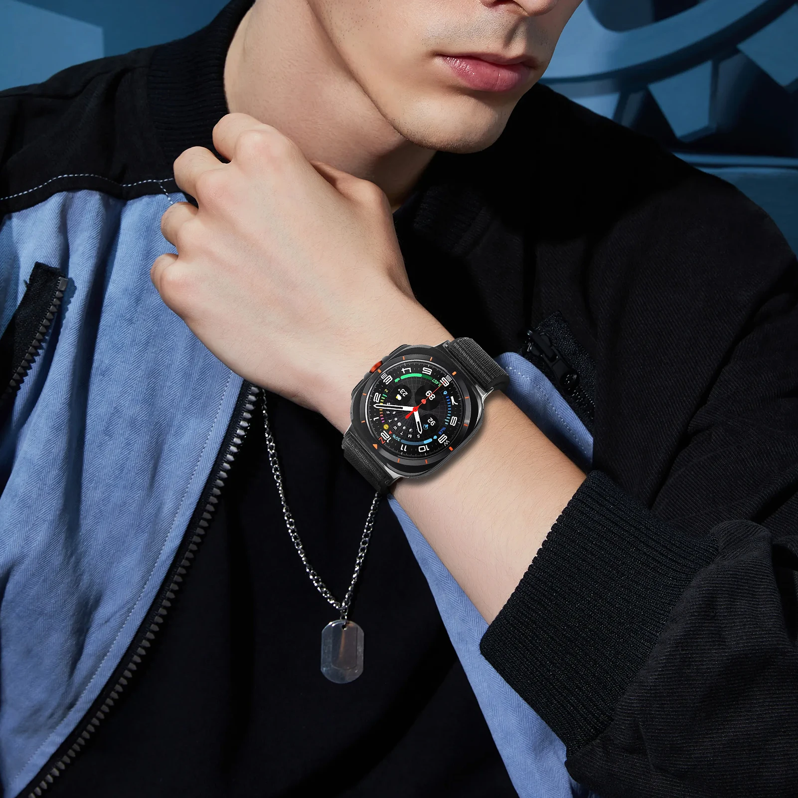 Ремешок для Samsung Galaxy Watch Ultra 47 мм, аксессуары, спортивный нейлоновый регулируемый браслет, ремешки Correa Galaxy watch 7 Ultra Band