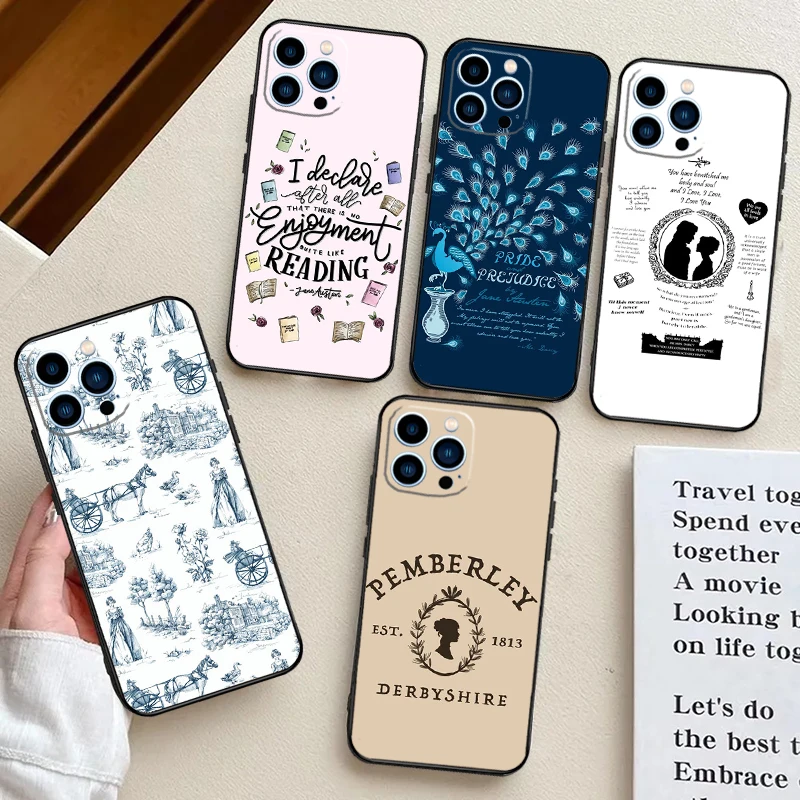 Pride And Prejudice Jane Austen Case For iPhone 15 16 13 11 12 14 Pro Max Mini 7 8 14 15 16 Plus XR XS Max X Back Cover