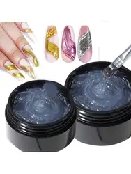 5/15ml 3D Clear Nail Gel and Nail Art Mirror Powder Create metallic three-dimensional nail art 3D Painting Gel
