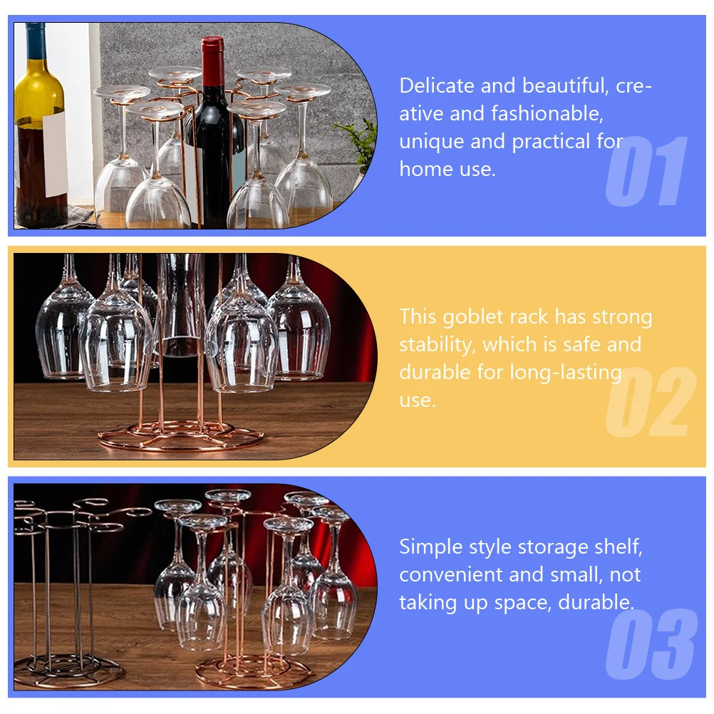 Stielgläser-Aufbewahrungsregal, praktisch, schön, hart, robust, praktisch, klein, zum Aufhängen, Rotweinglashalter, Weinglasregal