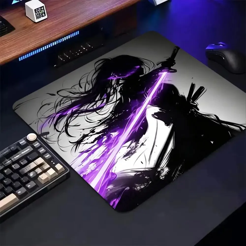 CIFbuy Female Warrior Mouse Pad Non-Slip Gaming Desk Mat Edge-Locked Keyboard Computer Office MousePads 50x50