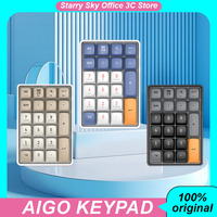 Aigo A18 Mechanical Mini Keyboard Wireless Bluetooth 2 mode 22keys Hot-swap portable keyboard Long term endurance PC Accessories