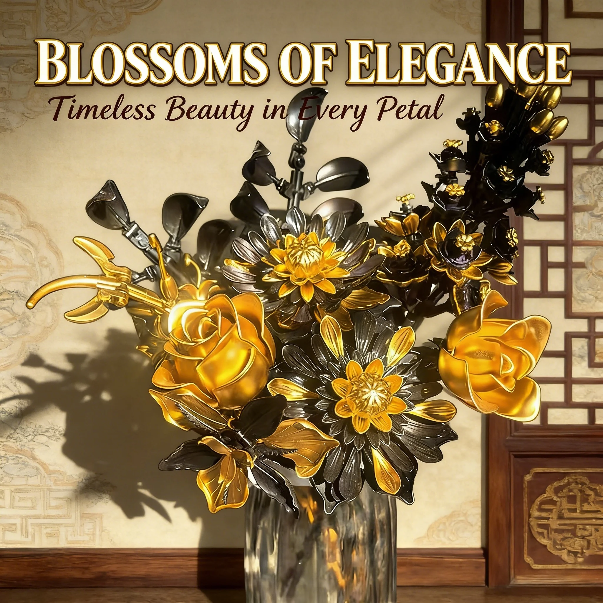 oltre-500-pezzi-di-blocchi-da-costruzione-rosa-nera-e-dorata-bouquet-artificiale-regalo-di-compleanno-gioco-di-assemblaggio-per-ragazze