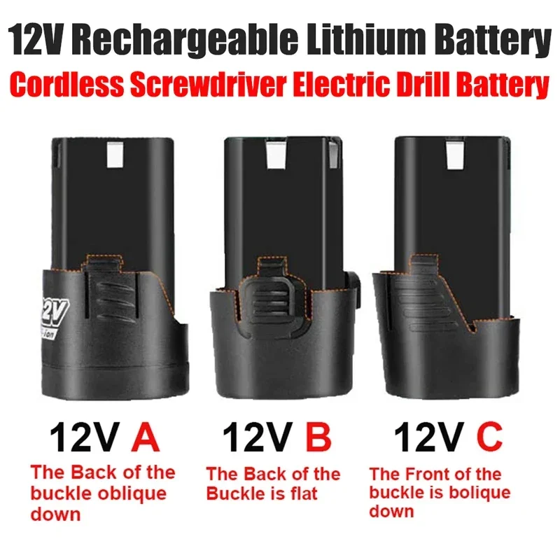 

12V 6200mAh Lithium Battery 18650 Li-ion Battery Power Tools accessories For Cordless Screwdriver Electric Drill Battery