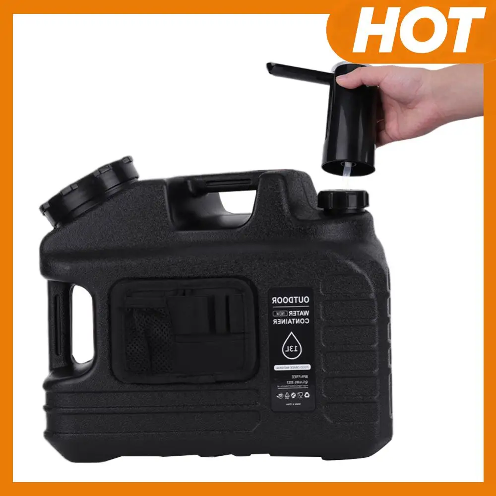 

13L Emergency Water Bucket with Spigot Portable Water Container Leakproof Water Pump Faucet for Outdoor Hiking Camping Home Use