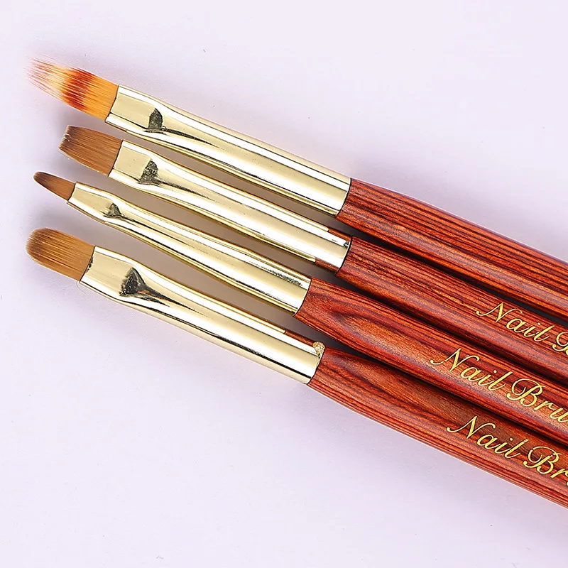 

1/4PCS Gold Double Head Nail Brush Drawing Brush Liner Brush Painting Pen Gel Polish Crystal Nail Art Manicure Tools Nails