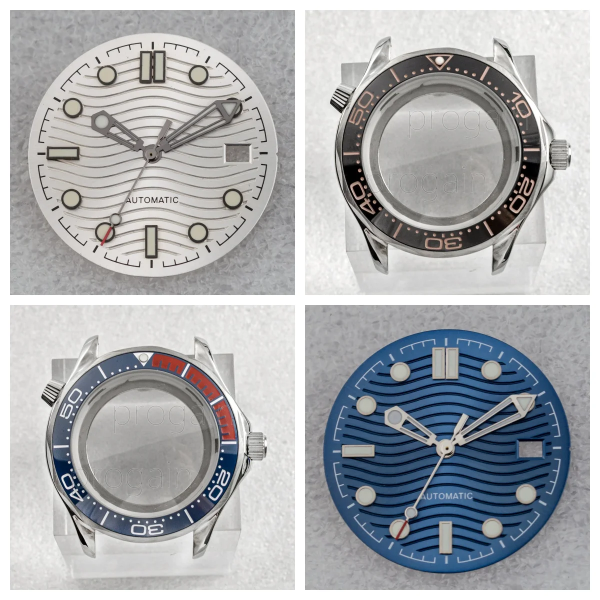 

41mm Watch Case Stainless Steel Watchcase Bezel Ring 31mm Dial For Seamaster 300 NH35 NH36 Movement Watch Accessories MOD Parts