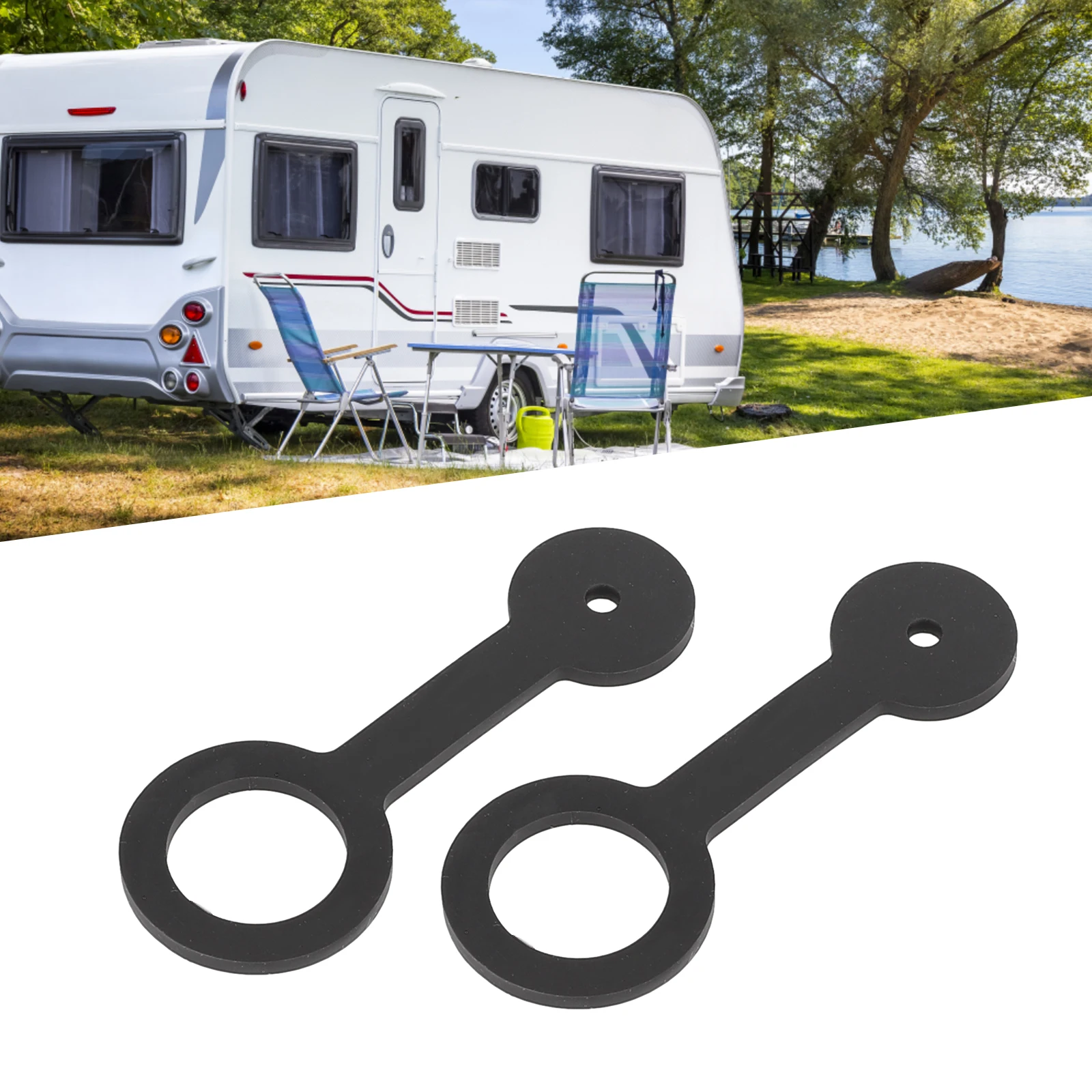 

Защелка для двери душа RV, черный резиновый защелка для трейлера, предотвращает нежелательное открытие, универсальная установка, 2 шт.