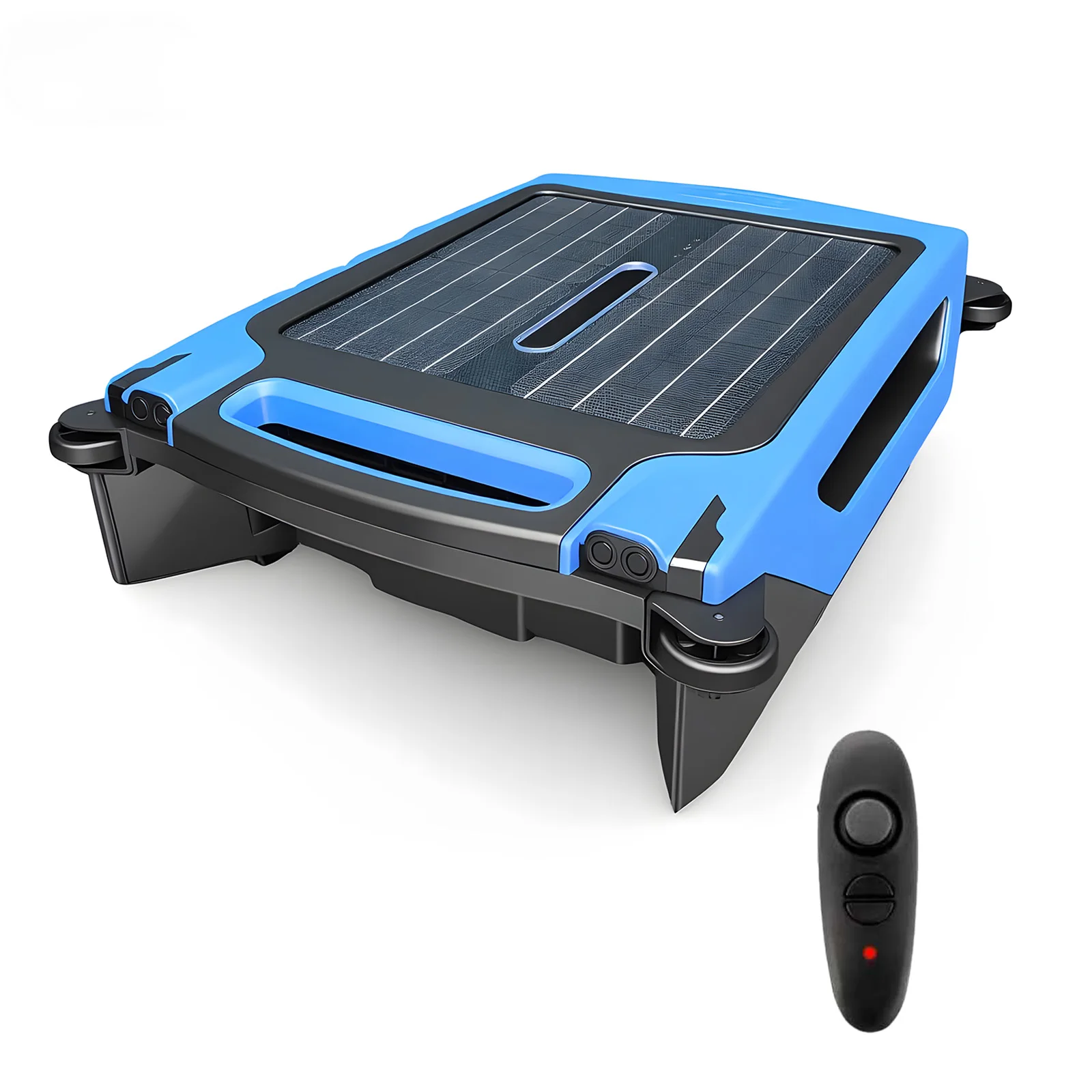 Robot Limpiafondos de Piscina Inalámbrico con Energía Solar, 20 Horas de Autonomía, Control por Aplicación y Remoto, Limpiador Automático de Superficie para Hojas y Residuos