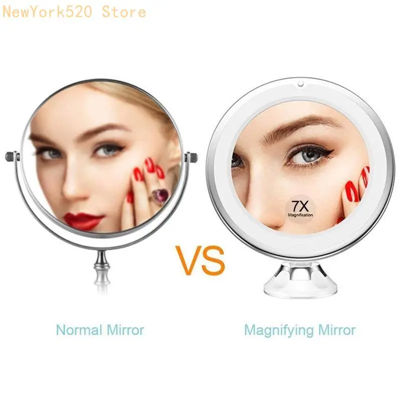 Flexible Makeup Mirror 7x Mirrors Led Lighted Vanity Mirror N84C 5