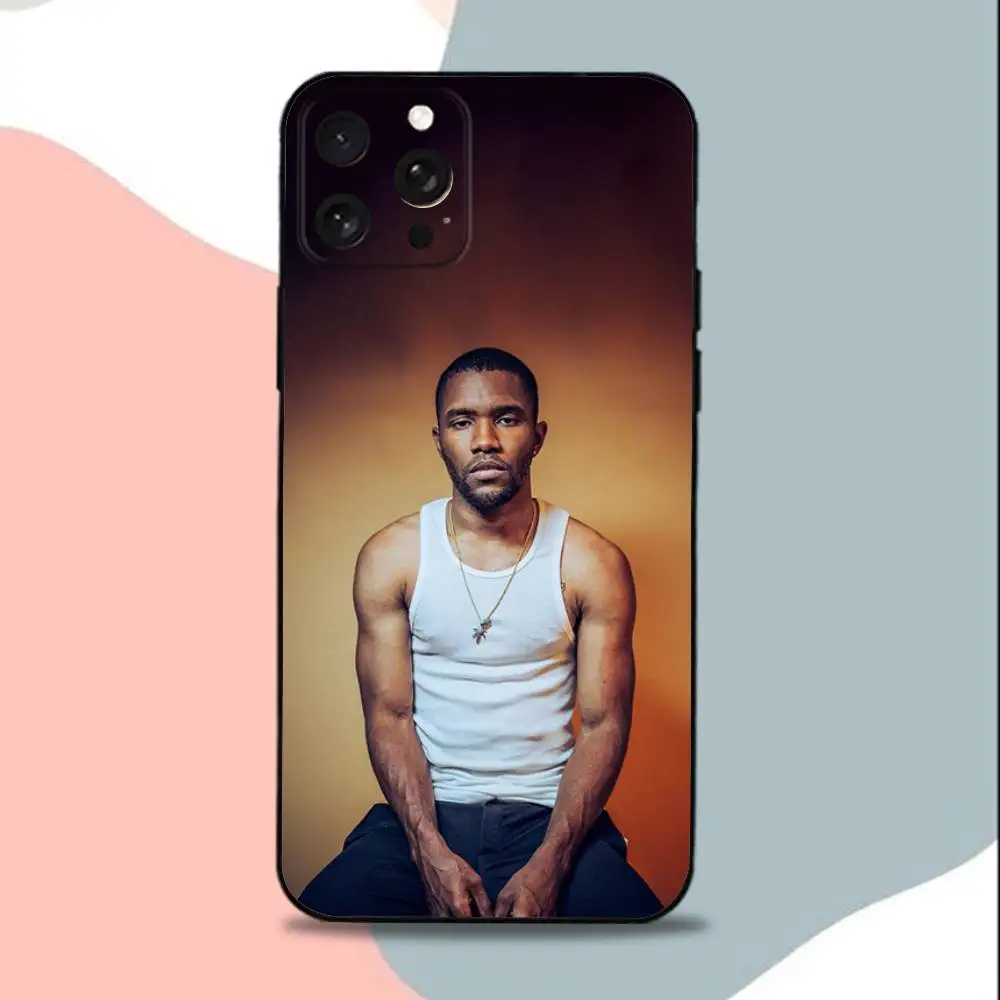 F-Frank – coque de téléphone Singer OceanS, étui noir en Silicone souple pour iPhone 15,13,16,12,11,17,14,Plus,Pro,Max,XS,XR,X,SE,Mini