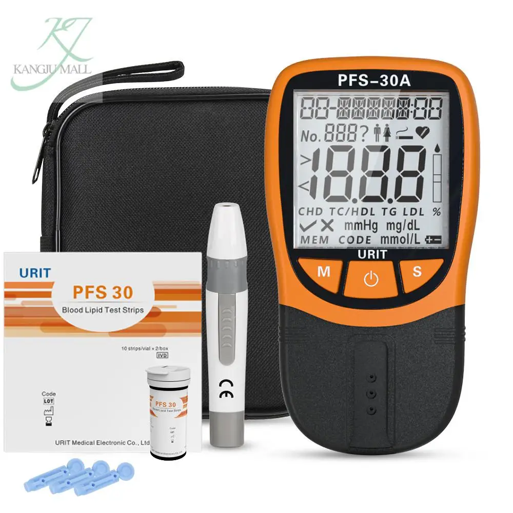 

Urit 5 In 1 P30 Total Cholesterol Triglyceride Density Lipoprotein Glucose Blood Sugar Test Analyzer 20 Test Paper Set