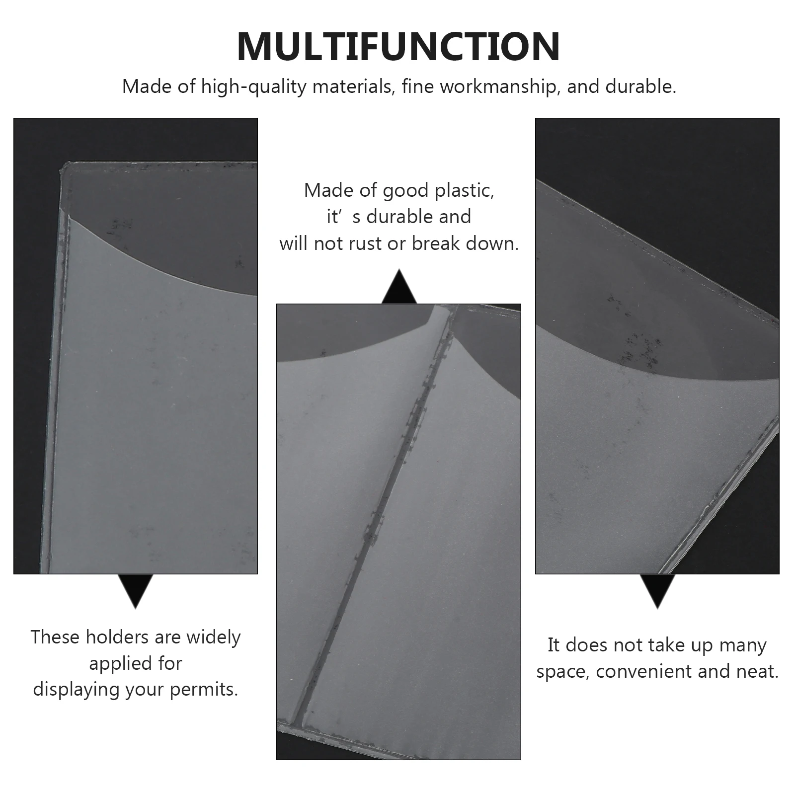 

10pcs Electrostatic Windscreen Parking Permit Holder Clear Durable Plastic Ticket Note Pass Holder For Car Windshield Universal